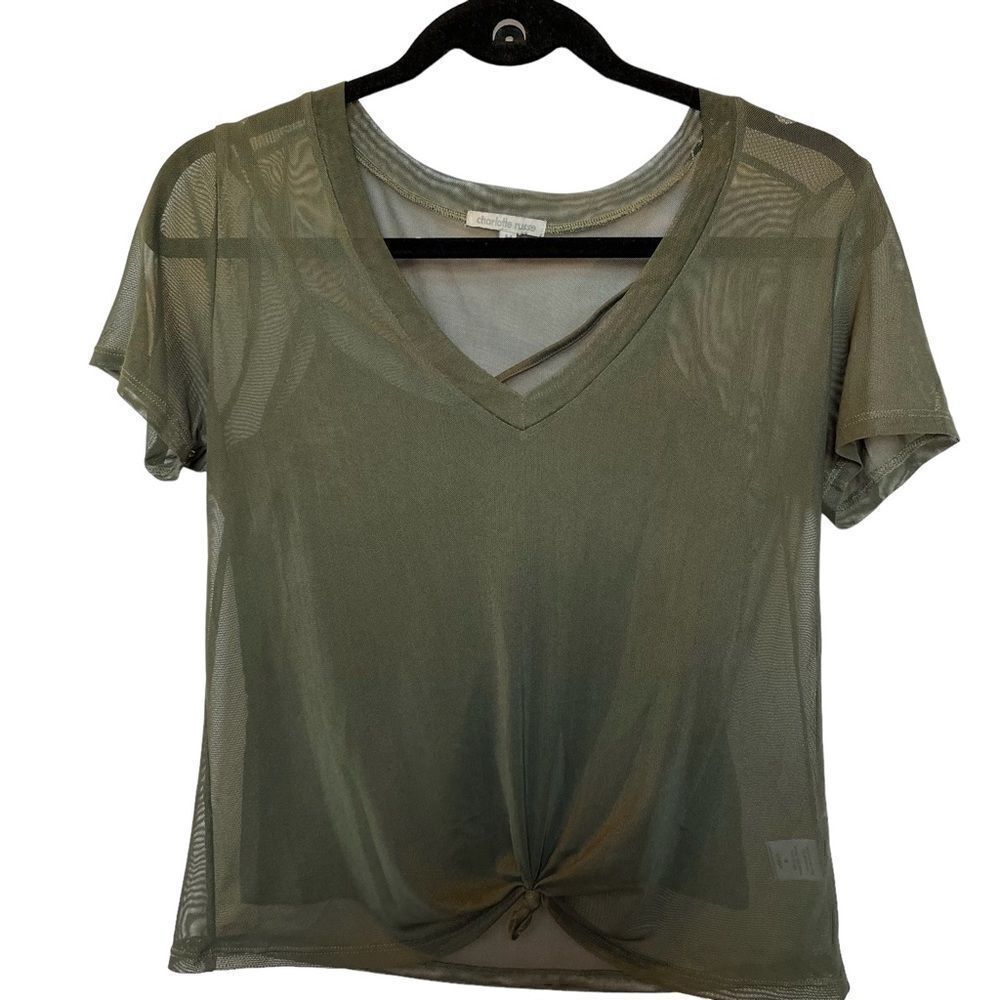 Charlotte Russe Tank tshirt  2 piece. green Medium NWOT